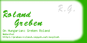 roland greben business card